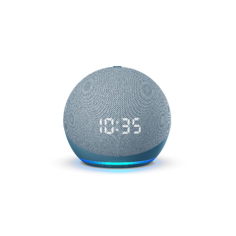 Echo-Dot-avec-horloge-bleu-gris
